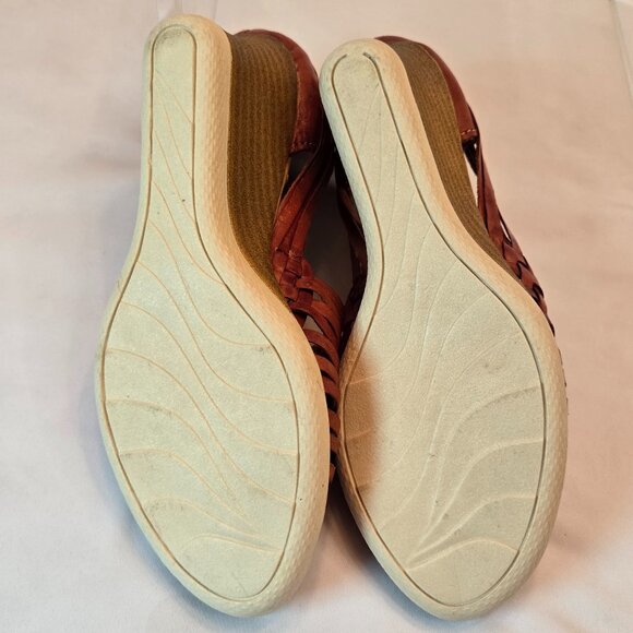 MEXICO EN LA PIEL Women's  Huarache Sandals/Wedge, Closed Toe Sz: 6 Tan - Picture 9 of 15